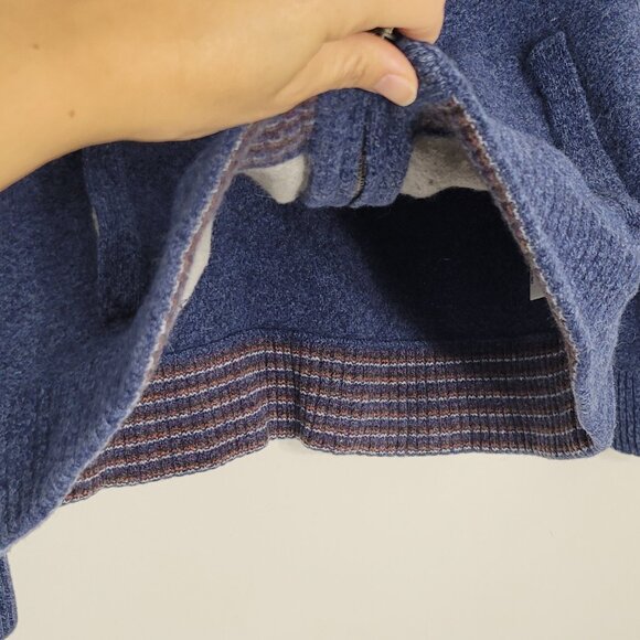 Robert Graham Women's Blue 100% Wool Classic Fit Full-Zip Cardigan Jacket Large - Picture 7 of 14